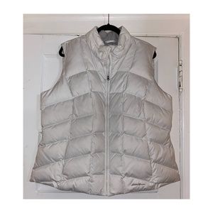White Eddie Bauer Puffer Vest